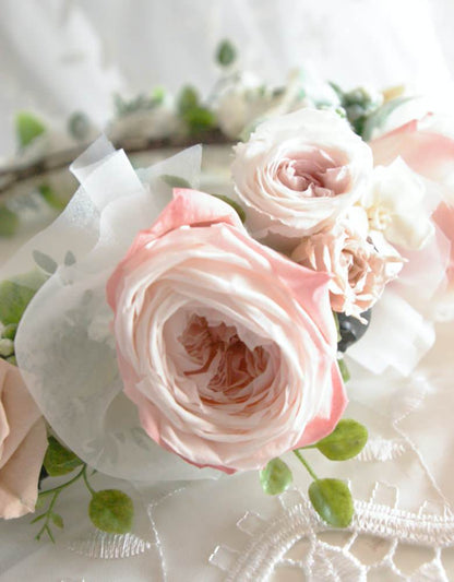 【プリザーブド】オーダーメイド[花冠]ブライダルアクセサリー 【結婚式 ヘアアクセサリー オーダーメイド】