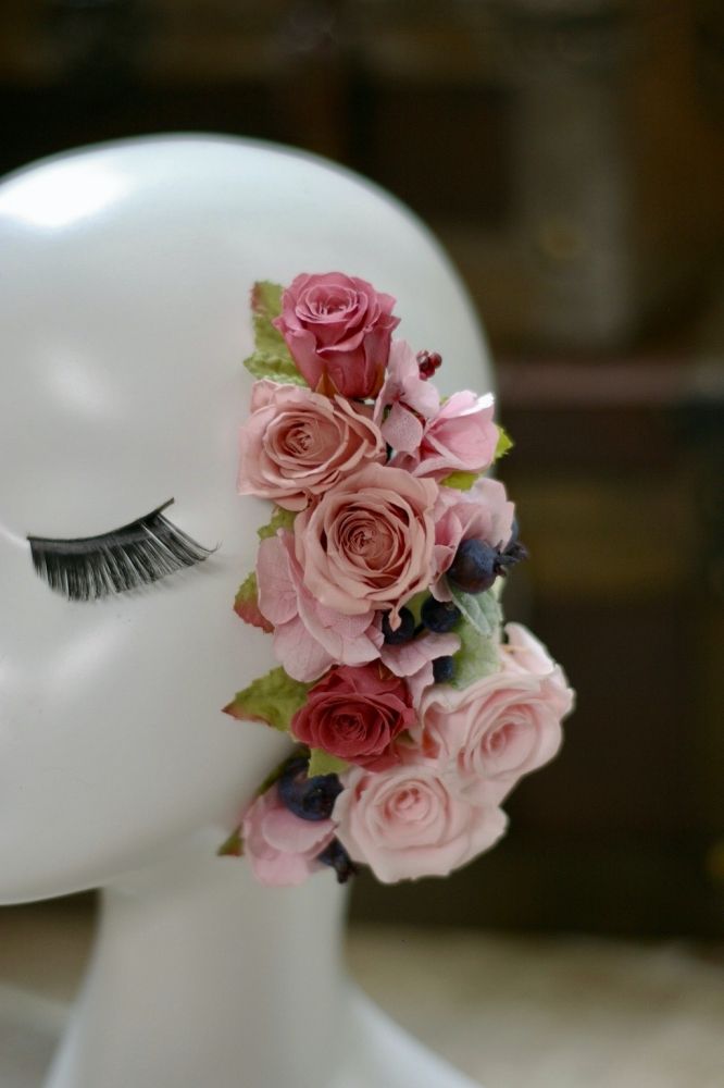 【プリザーブド】オーダーメイド[ラウンドブーケ(グラン・アミュースド)セット] 【結婚式 フラワー ドライフラワー ブーケ ブートニア オーダーメイド】