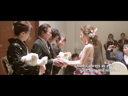 花束(記念品)贈呈まで上映☆ハートフルエンドロール 【結婚式 ムービー エンドロール】