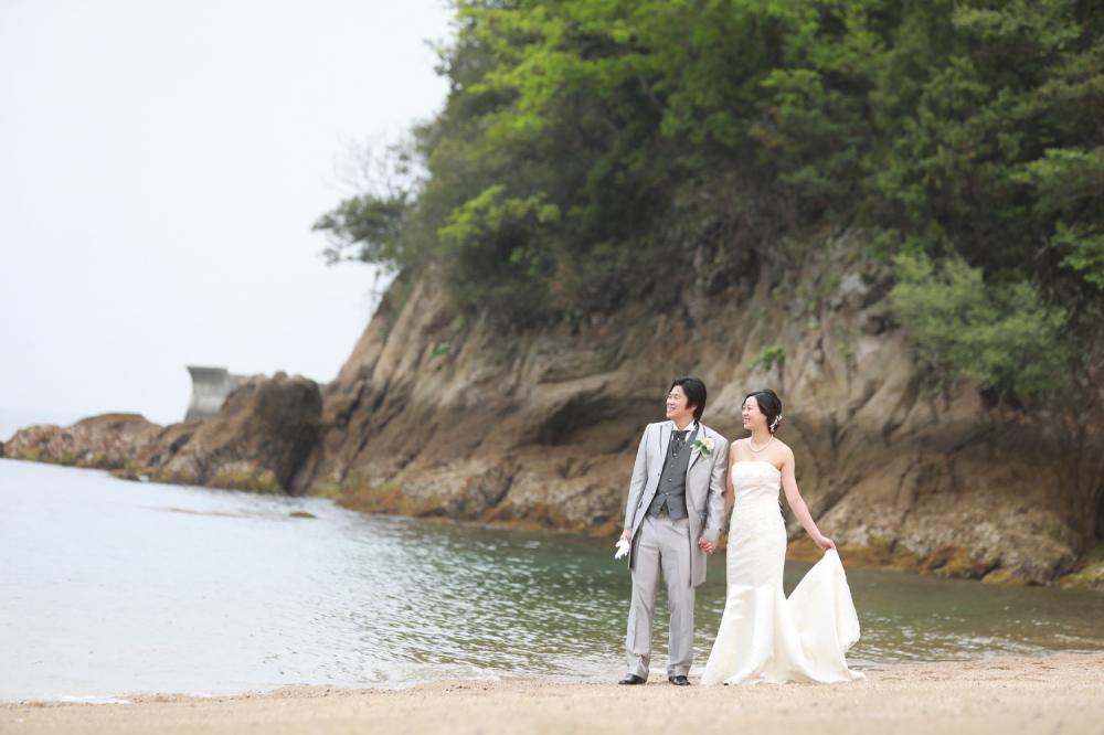 【フォトウェディング】愛媛県　洋装1着　ロケ + スタジオ　全データ　【結婚式　写真　フォト　撮影】