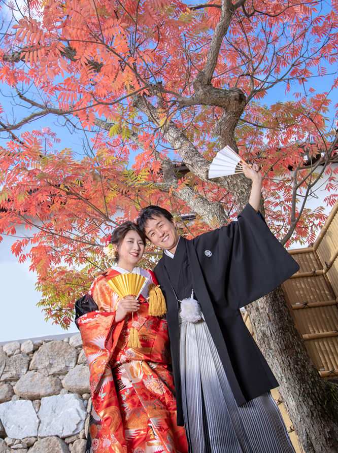 【前撮り】愛媛県　和装1着　ロケ + スタジオ撮影　全データ　【結婚式　写真　フォト　撮影】