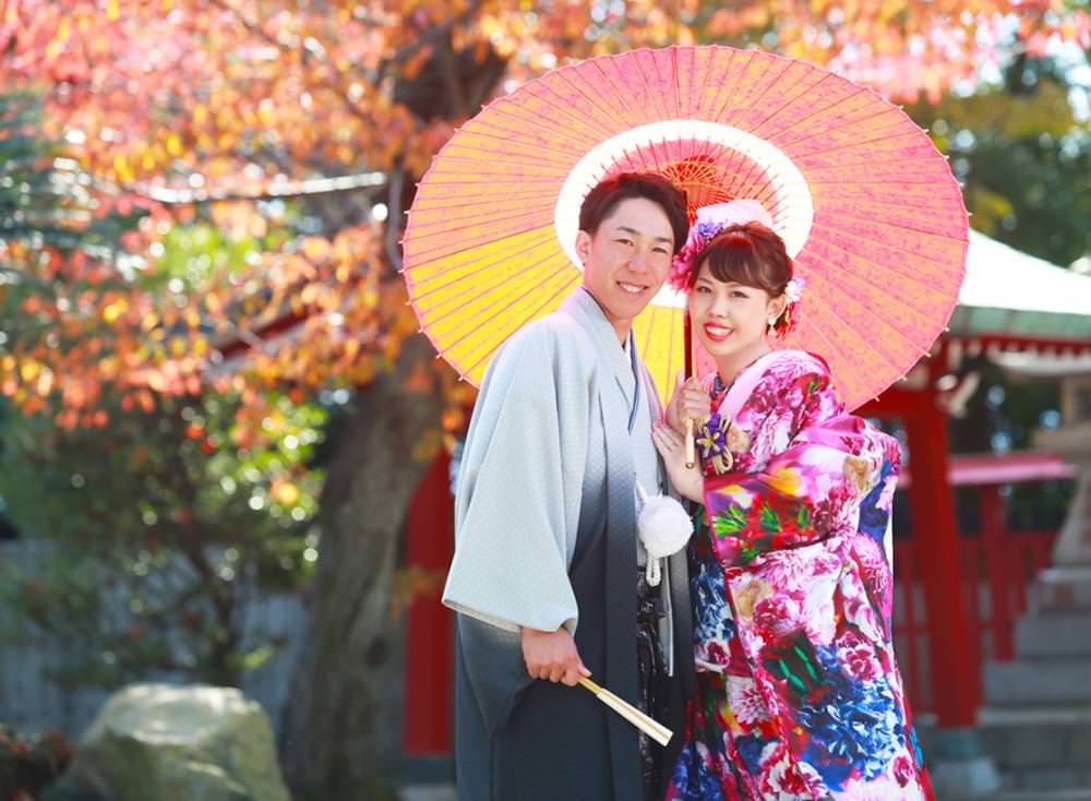 【前撮り】愛媛県　和装1着　ロケ + スタジオ撮影　全データ　【結婚式　写真　フォト　撮影】