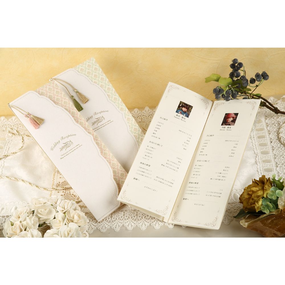 席次表A3サイズ フェリシア ピンク【結婚式 ペーパー 席次表】