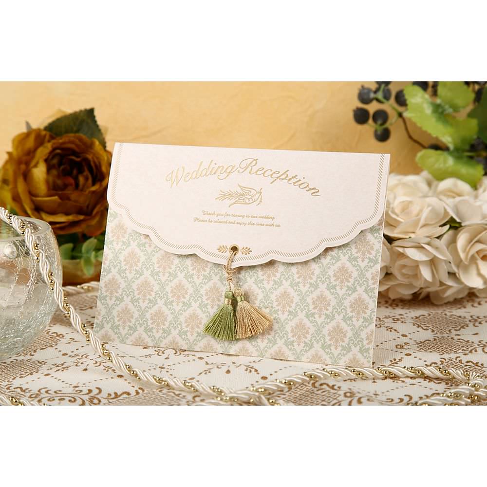 席次表A4サイズ フェリシア グリーン【結婚式 ペーパー 席次表】