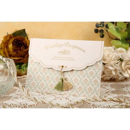 席次表A4サイズ フェリシア グリーン【結婚式 ペーパー 席次表】