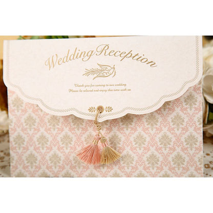 席次表A4サイズ フェリシア ピンク【結婚式 ペーパー 席次表】