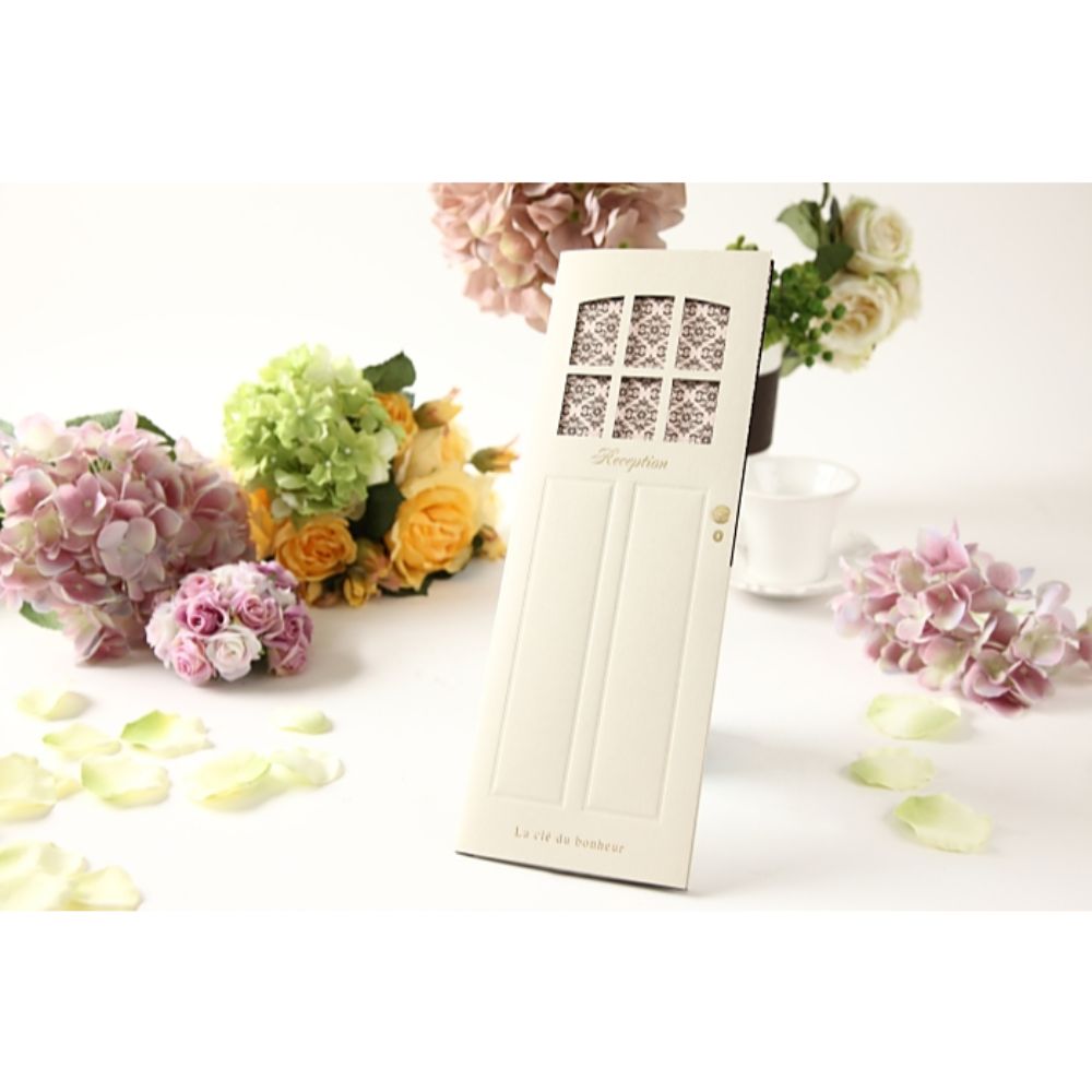 席次表B4サイズ ボヌール アイボリー【結婚式 ペーパー 席次表】