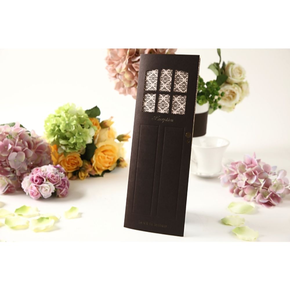 席次表B4サイズ ボヌール ブラウン【結婚式 ペーパー 席次表】