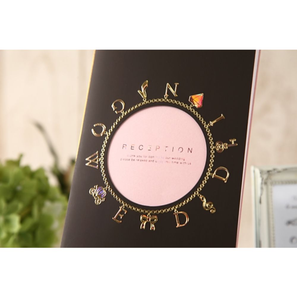 席次表B4サイズ ジュリエッタ ゴールド【結婚式 ペーパー 席次表】