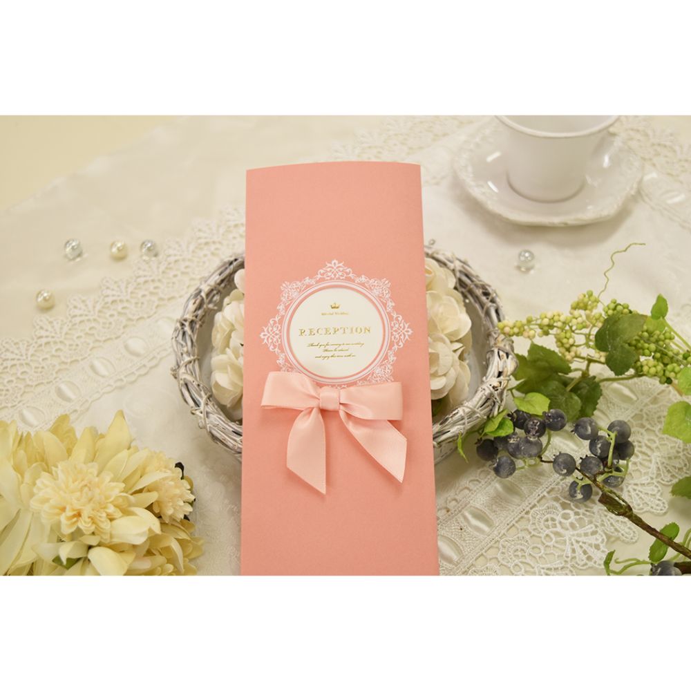 席次表B4サイズ マムール ピンク【結婚式 ペーパー 席次表】