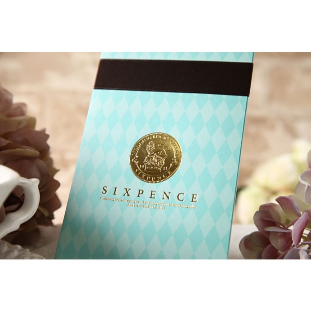 席次表B4サイズ シックスペンス ターコイズ【結婚式 ペーパー 席次表】