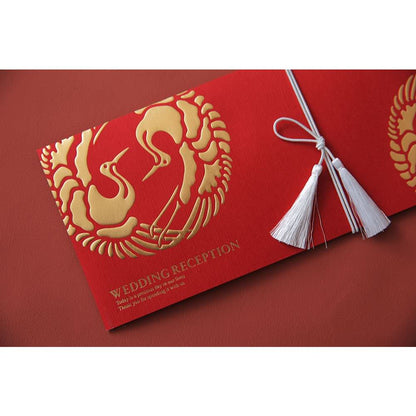 席次表B4サイズ 双縁 くれない【結婚式 ペーパー 席次表】