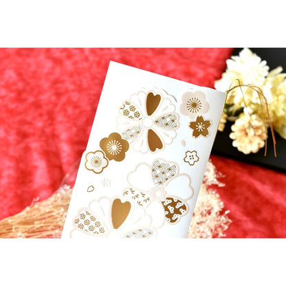 席次表B4サイズ 和花 白【結婚式 ペーパー 席次表】