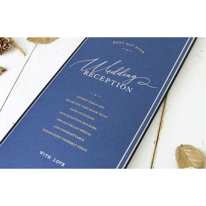 席次表A3サイズ クレール ネイビー【結婚式 ペーパー 席次表】