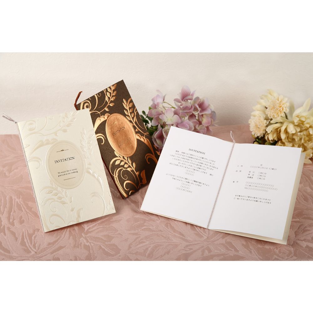 招待状セット ロマネスク ブロンズ【結婚式 ペーパー 招待状】