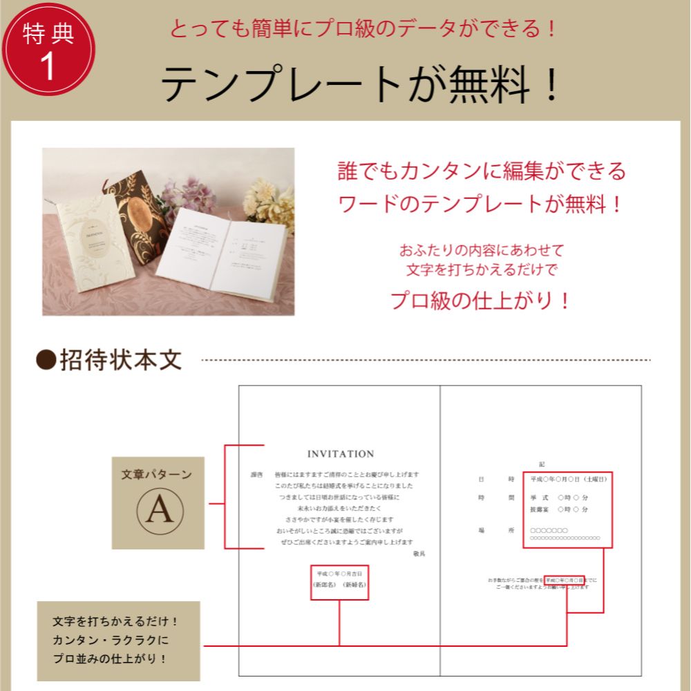 招待状セット ロマネスク ブロンズ【結婚式 ペーパー 招待状】