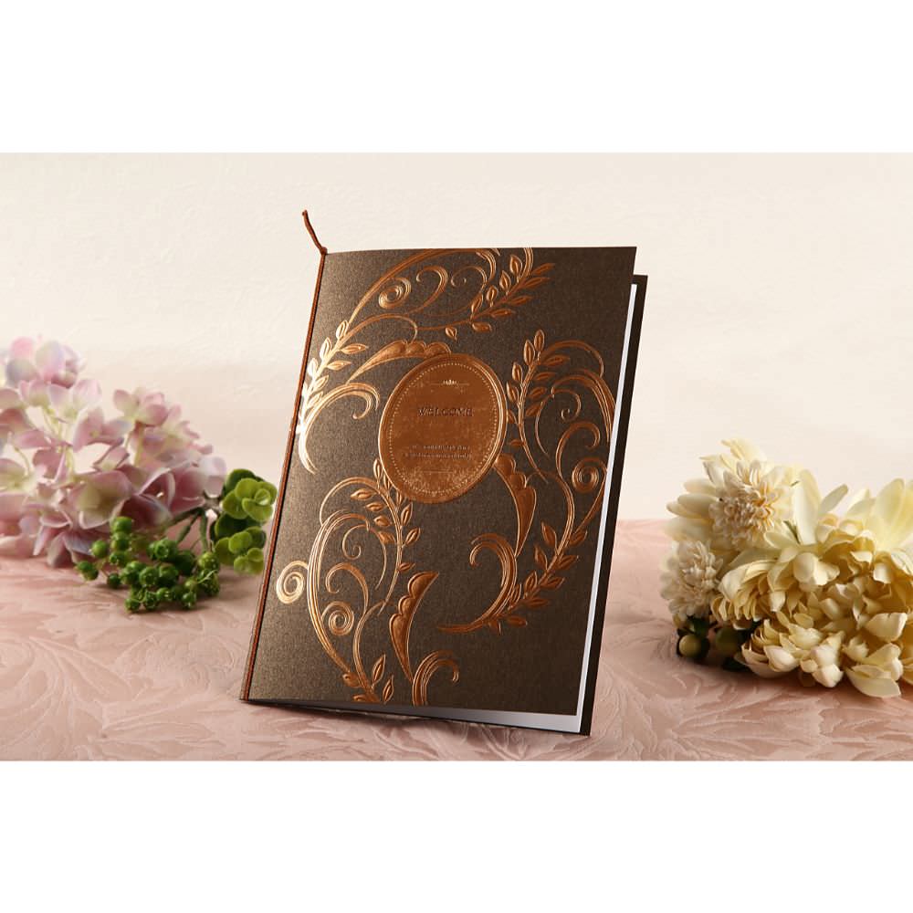 席次表A4サイズ ロマネスク ブロンズ【結婚式 ペーパー 席次表】