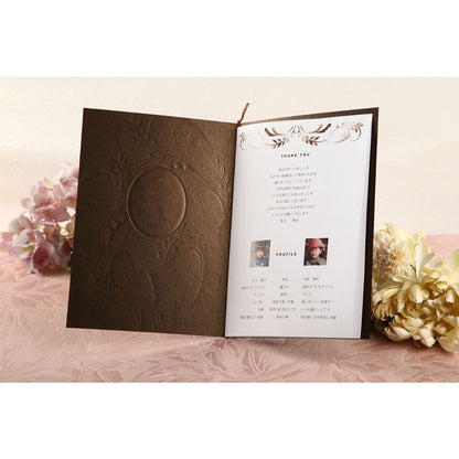 席次表A4サイズ ロマネスク ブロンズ【結婚式 ペーパー 席次表】