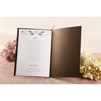 席次表A4サイズ ロマネスク ブロンズ【結婚式 ペーパー 席次表】