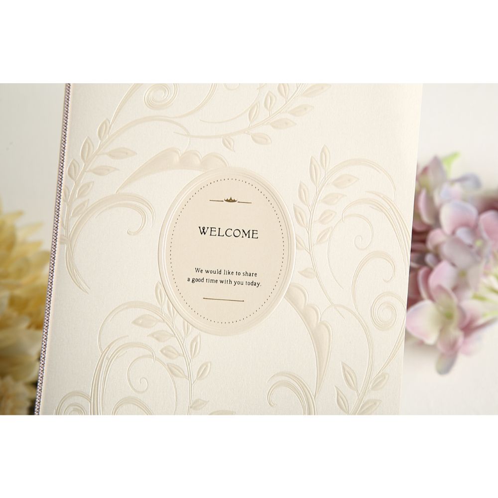 席次表A4サイズ ロマネスク パール【結婚式 ペーパー 席次表】