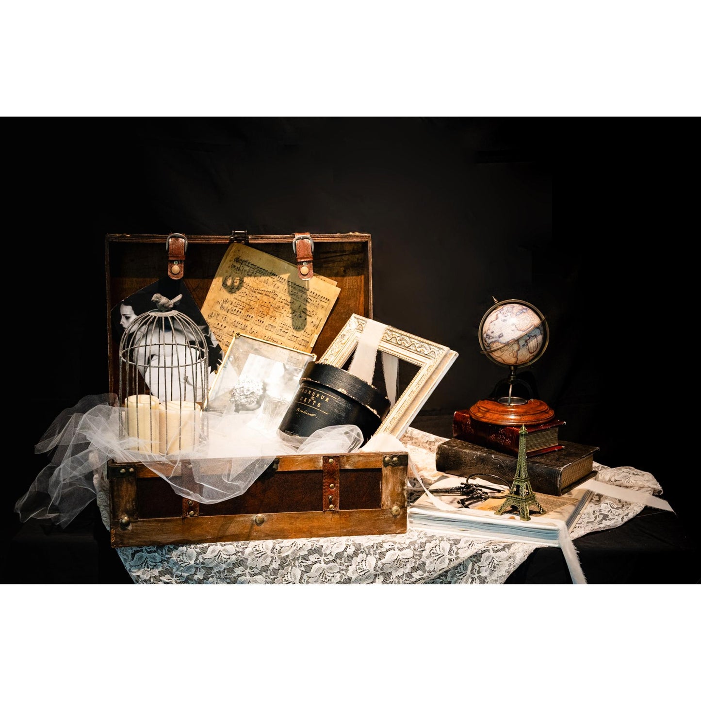 【3泊4日レンタル】アンティークコーディネートセット アンティークウェディングにおすすめ トランク おしゃれグッズ 【結婚式 ウェルカムボード レンタル】