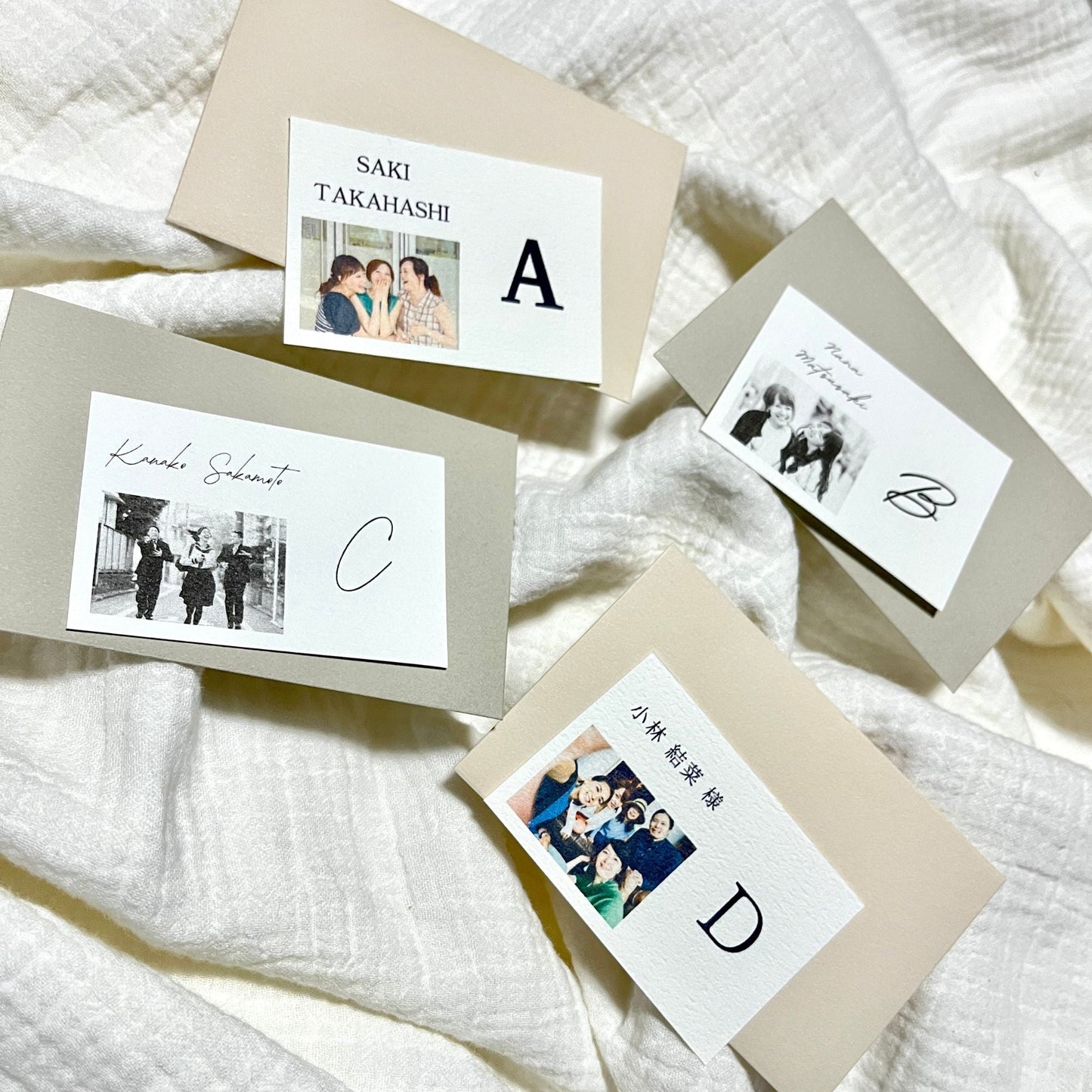 エスコートカード スイッチングレター 写真入り 【結婚式 ペーパー エスコートカード】