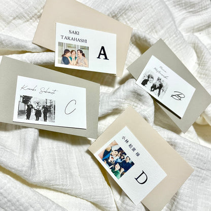 エスコートカード スイッチングレター 写真入り 【結婚式 ペーパー エスコートカード】