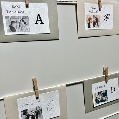 エスコートカード スイッチングレター 写真入り 【結婚式 ペーパー エスコートカード】