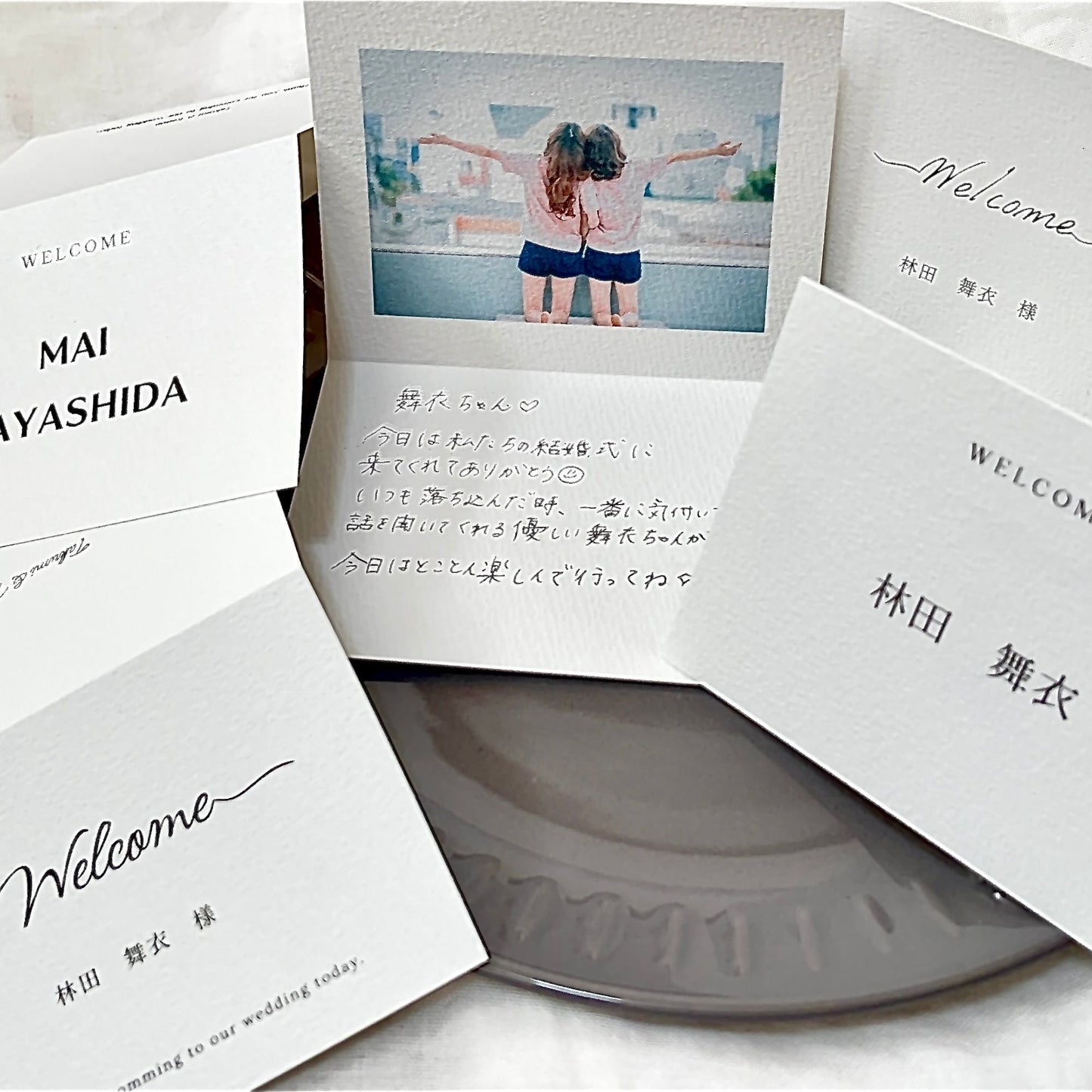 ゲストとの写真入り【結婚式 ペーパー 席札】