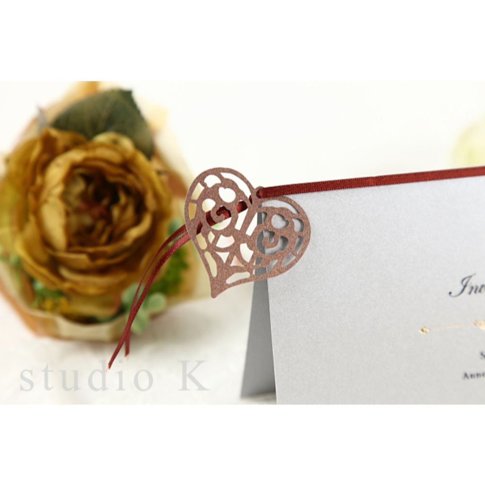 招待状セット サンタムール グレー【結婚式 ペーパー 招待状】