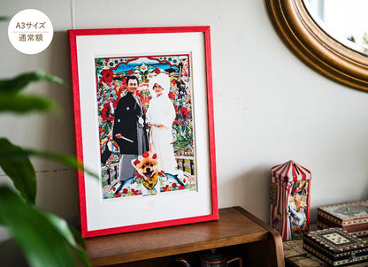 肖像コラージュ【A3サイズ・通常額】ウェルカムボード 【結婚式 ウェルカムボード オーダーメイド】