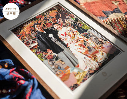 肖像コラージュ【A3サイズ・通常額】ウェルカムボード 【結婚式 ウェルカムボード オーダーメイド】
