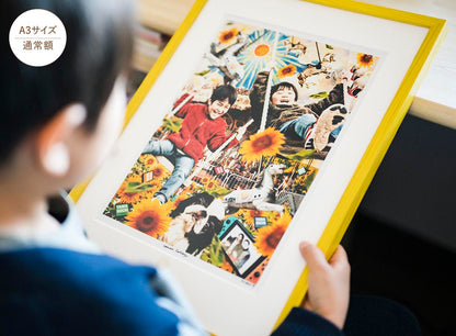肖像コラージュ【A3サイズ・ユニーク額】ウェルカムボード 【結婚式 ウェルカムボード オーダーメイド】