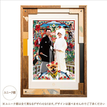 肖像コラージュ【A3サイズ・ユニーク額】ウェルカムボード 【結婚式 ウェルカムボード オーダーメイド】