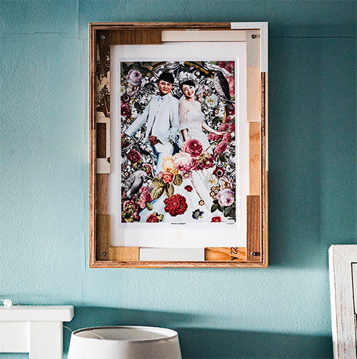 肖像コラージュ【A3サイズ・ユニーク額】ウェルカムボード 【結婚式 ウェルカムボード オーダーメイド】