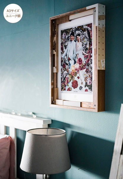 肖像コラージュ【A3サイズ・ユニーク額】ウェルカムボード 【結婚式 ウェルカムボード オーダーメイド】