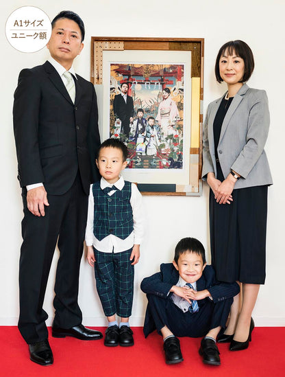 肖像コラージュ【A3サイズ・ユニーク額】ウェルカムボード 【結婚式 ウェルカムボード オーダーメイド】