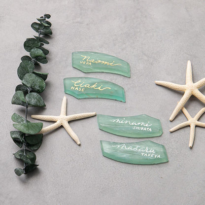 【10部～購入】シーグラス(グリーン)【結婚式 ペーパー 席札】