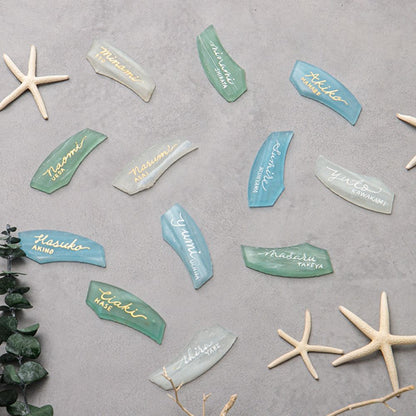 【10部～購入】シーグラス(グリーン)【結婚式 ペーパー 席札】