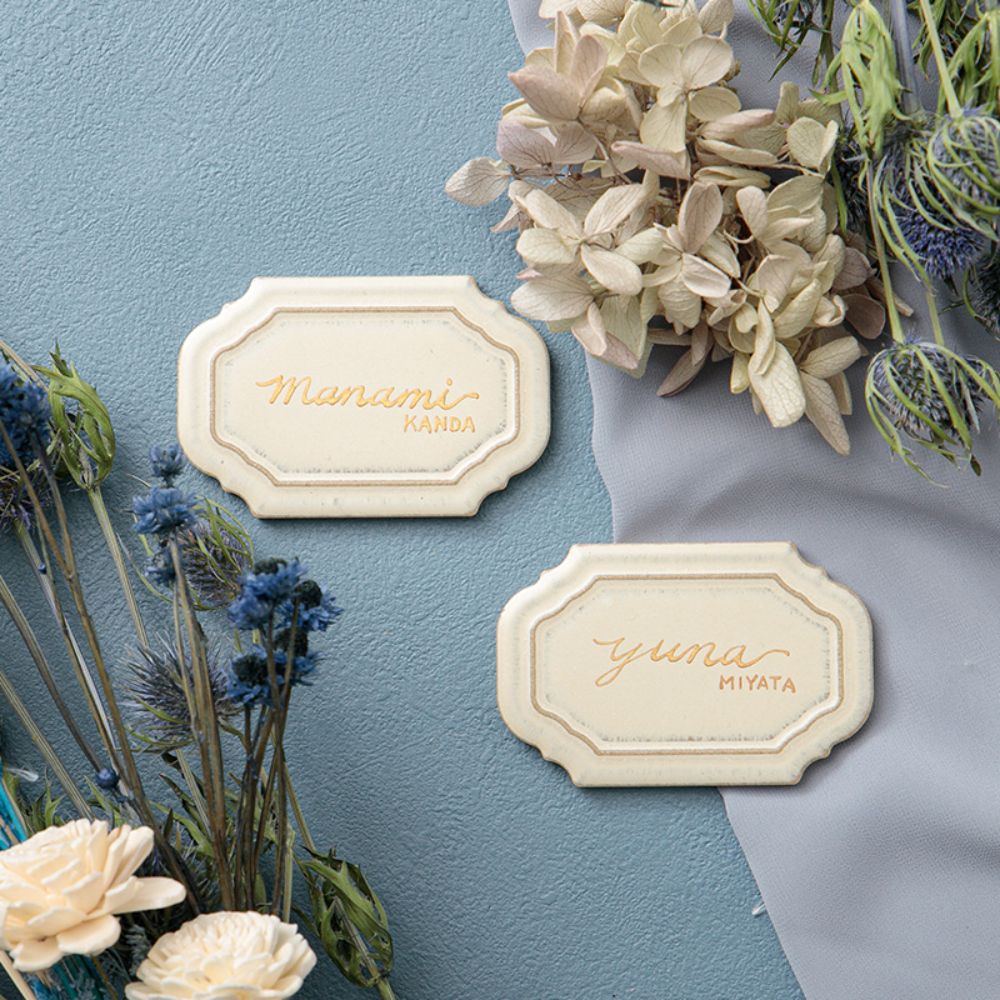 アンティークタイル ホワイト【結婚式 ペーパー 席札】