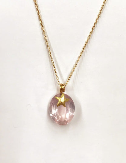 STAR Rose Quartz/L Oval Nc/ブライダルアクセサリー 【結婚式 ネックレス】