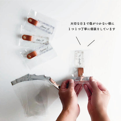 「1個から購入可能」大理石タイル風 席札 ヘキサゴン エスコートカード アクリル ネームタグ ラゲッジタグ ニュアンス【結婚式 ペーパー 席札】