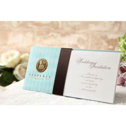 招待状セット シックスペンス ターコイズ【結婚式 ペーパー 招待状】