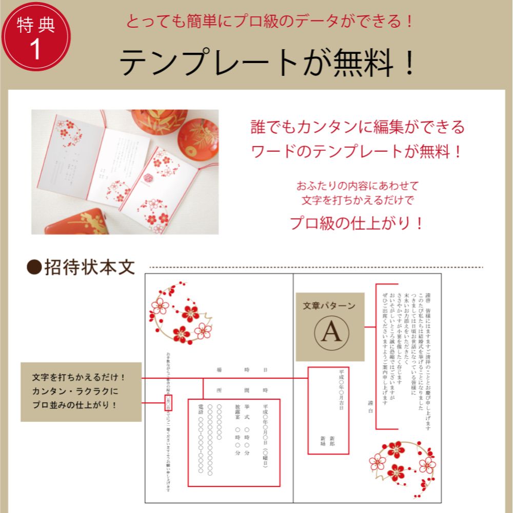 招待状セット 珠玉【結婚式 ペーパー 招待状】