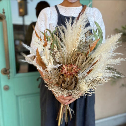【ドライフラワー】ドライフラワーブーケ 【結婚式 フラワー ドライフラワー ブーケ ブートニア オーダーメイド】