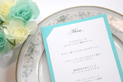 メニュー (印刷込み) スワン 結婚式 メニュー【結婚式　ペーパー　メニュー表】