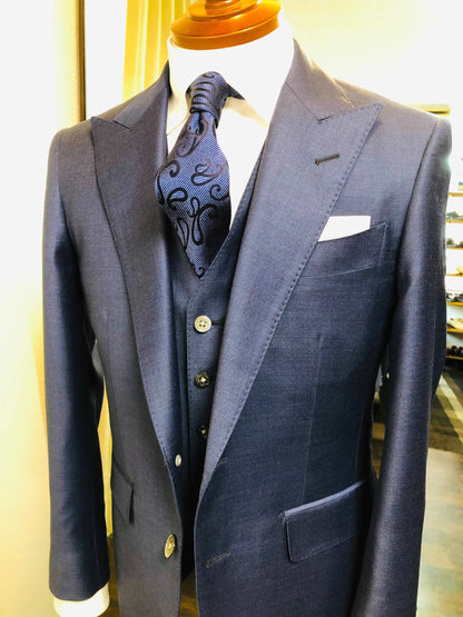 TOKYOTAILORオーダースーツ 【結婚式 ウェディングスーツ オーダーメイド ブルー】 【結婚式 タキシード オーダーメイド】