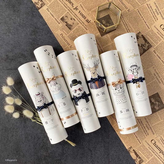 【席次表】Animal24 SET(roll)【結婚式 ペーパー 席次表】