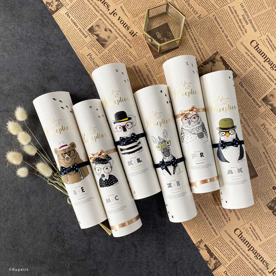 【席次表】Animal24 SET(roll)【結婚式 ペーパー 席次表】