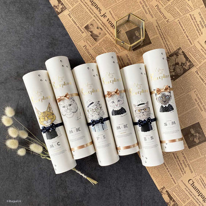 【結婚式 席次表】Cat Set(ロール)【結婚式 ペーパー 席次表】